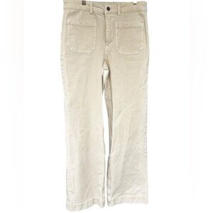 Faherty Stretch Cord Wide Leg Pants in Cream, Size‎ 29